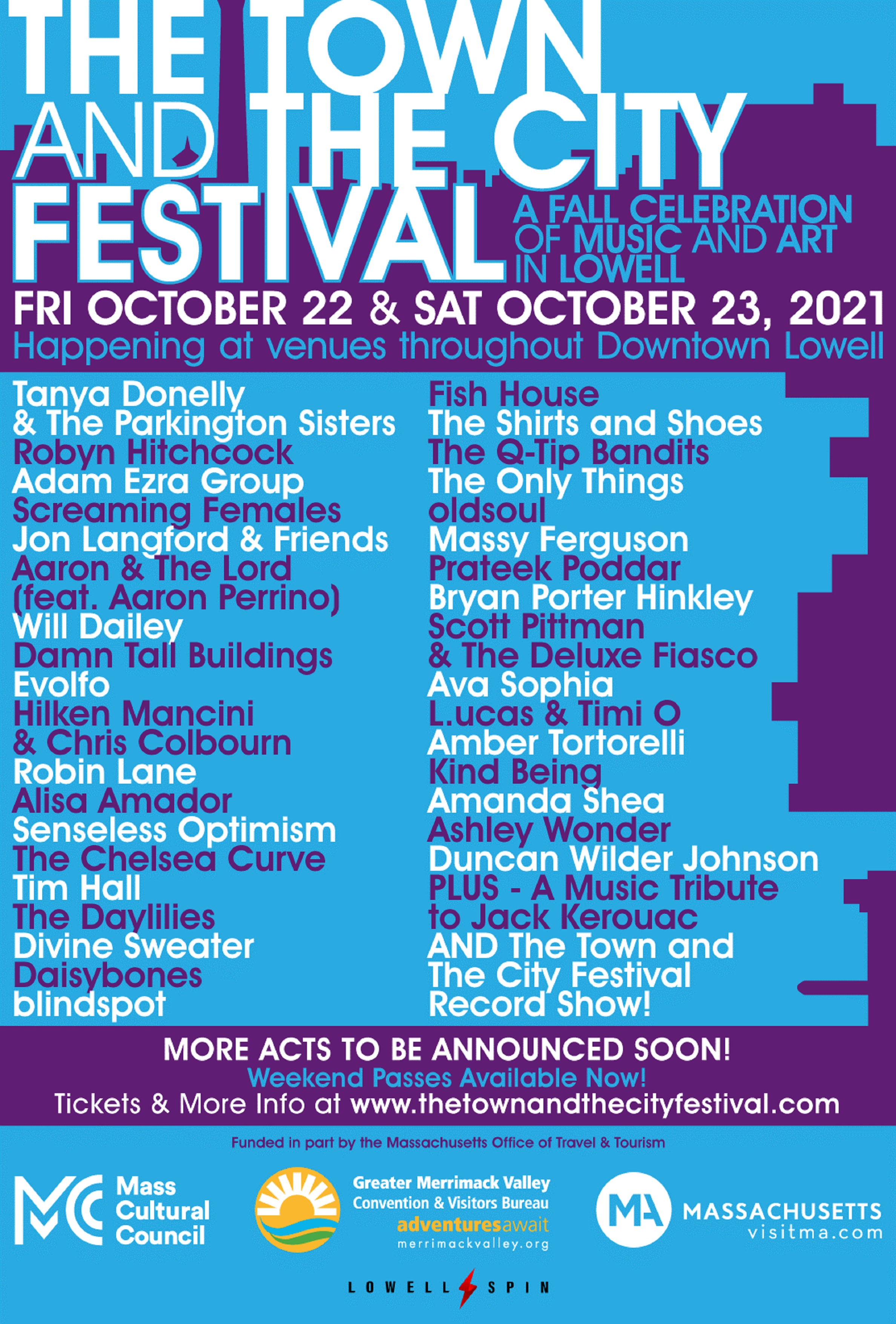 The Town And The City Festival in Lowell, MA adds more than a dozen